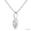 Marquise Shape Bezel Set Paperclip Diamond Fashion Pendant