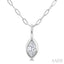 Marquise Shape Bezel Set Paperclip Diamond Fashion Pendant