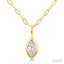 Marquise Shape Bezel Set Paperclip Diamond Fashion Pendant
