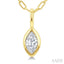 Marquise Shape Bezel Set Paperclip Diamond Fashion Pendant