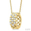 Golden Glow Checkered Diamond Fashion Pendant