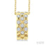 Golden Glow Checkered Diamond Fashion Pendant