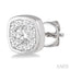 Cushion Shape Bezel Set Lovebright Essential Diamond Stud Earrings