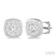 Cushion Shape Bezel Set Lovebright Essential Diamond Stud Earrings