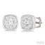 Cushion Shape Bezel Set Lovebright Essential Diamond Stud Earrings