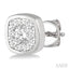 Cushion Shape Bezel Set Lovebright Essential Diamond Stud Earrings