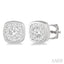 Cushion Shape Bezel Set Lovebright Essential Diamond Stud Earrings