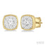 Cushion Shape Bezel Set Lovebright Essential Diamond Stud Earrings