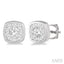Cushion Shape Bezel Set Lovebright Essential Diamond Stud Earrings