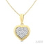 Heart Bezel Set Lovebright Diamond Fashion Pendant