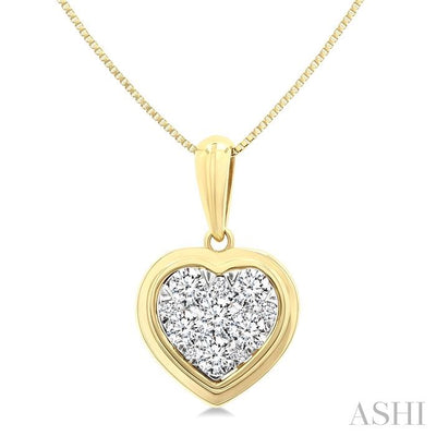 Heart Bezel Set Lovebright Diamond Fashion Pendant