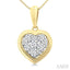 Heart Bezel Set Lovebright Diamond Fashion Pendant