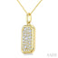 Hexagon Shape Pave Diamond Fashion Pendant