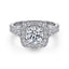 Round Diamond Halo Engagement Ring