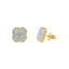 Floral Diamond Stud Earrings