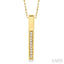 Vertical Bar Diamond Pendant
