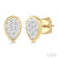Pear Shape Bezel Set Lovebright Essential Diamond Stud Earrings