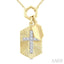 Cross Charm Fluted Diamond Fashion Pendant