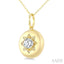 Circle Diamond Fashion Dome Pendant