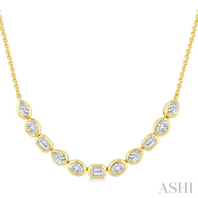 Mixed Shape Diamond Fashion Necklace