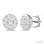 Round Shape Bezel Set Lovebright Essential Diamond Stud Earrings