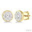 Round Shape Bezel Set Lovebright Essential Diamond Stud Earrings