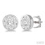 Round Shape Bezel Set Lovebright Essential Diamond Stud Earrings
