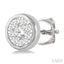 Round Shape Bezel Set Lovebright Essential Diamond Stud Earrings