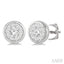 Round Shape Bezel Set Lovebright Essential Diamond Stud Earrings