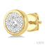 Round Shape Bezel Set Lovebright Essential Diamond Stud Earrings