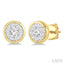 Round Shape Bezel Set Lovebright Essential Diamond Stud Earrings