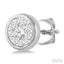 Round Shape Bezel Set Lovebright Essential Diamond Stud Earrings
