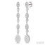 Oval Shape Lovebright Diamond Long Earrings