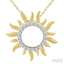 Sunburst Fluted Diamond Fashion Pendant