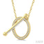 Circle Toggle Diamond Fashion Necklace