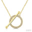 Circle Toggle Diamond Fashion Necklace