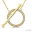 Circle Toggle Diamond Fashion Necklace