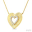 Pirouette Heart Shape Diamond Fashion Pendant