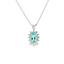 IGI Certified Paraiba Tourmaline & Diamond Halo Pendant