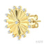 Circle Fluted Diamond Fashion Earrings