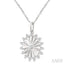 Circle Fluted Diamond Fashion Pendant