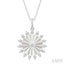 Circle Fluted Diamond Fashion Pendant