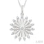 Circle Fluted Diamond Fashion Pendant