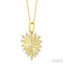 Heart Fluted Diamond Fashion Pendant