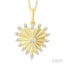 Heart Fluted Diamond Fashion Pendant