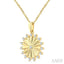 Circle Fluted Diamond Fashion Pendant