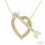 Heart Toggle Diamond Fashion Necklace
