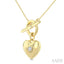 Heart Toggle Diamond Fashion Necklace