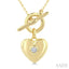 Heart Toggle Diamond Fashion Necklace