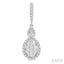 Oval Shape Halo Lovebright Diamond Earrings